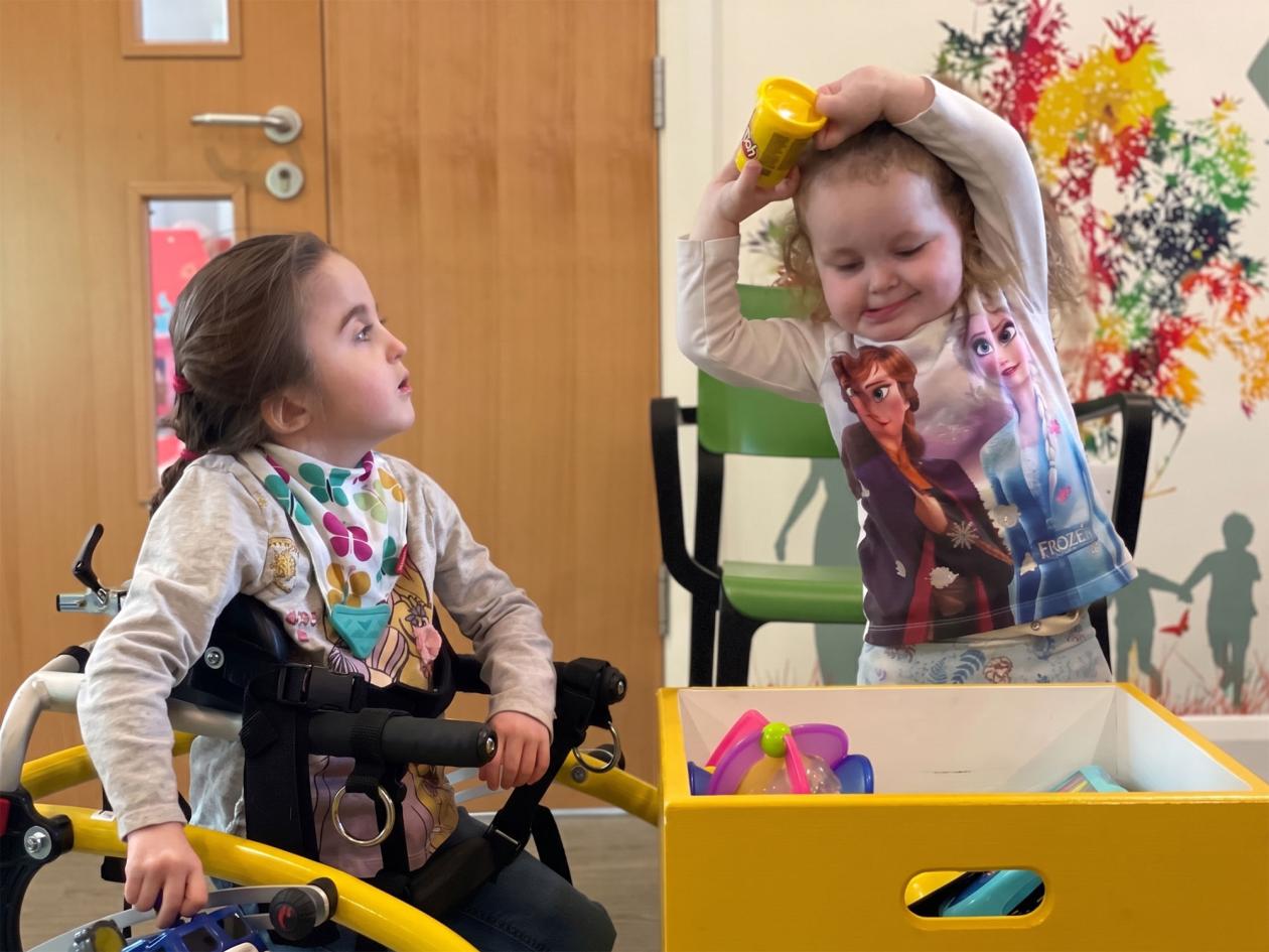 Two Rebecca House children playing
