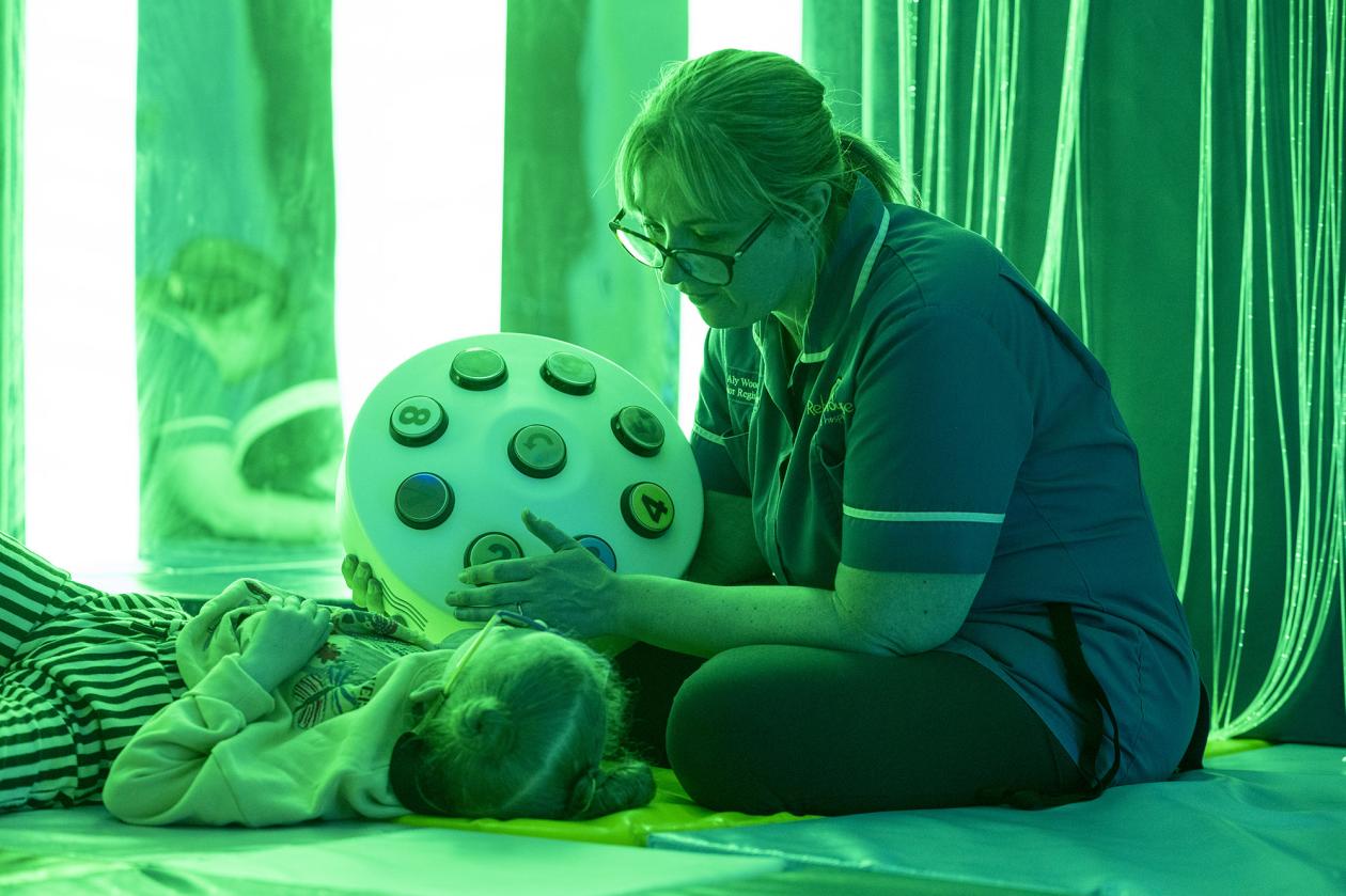 Nurse with child in the Dream Room
